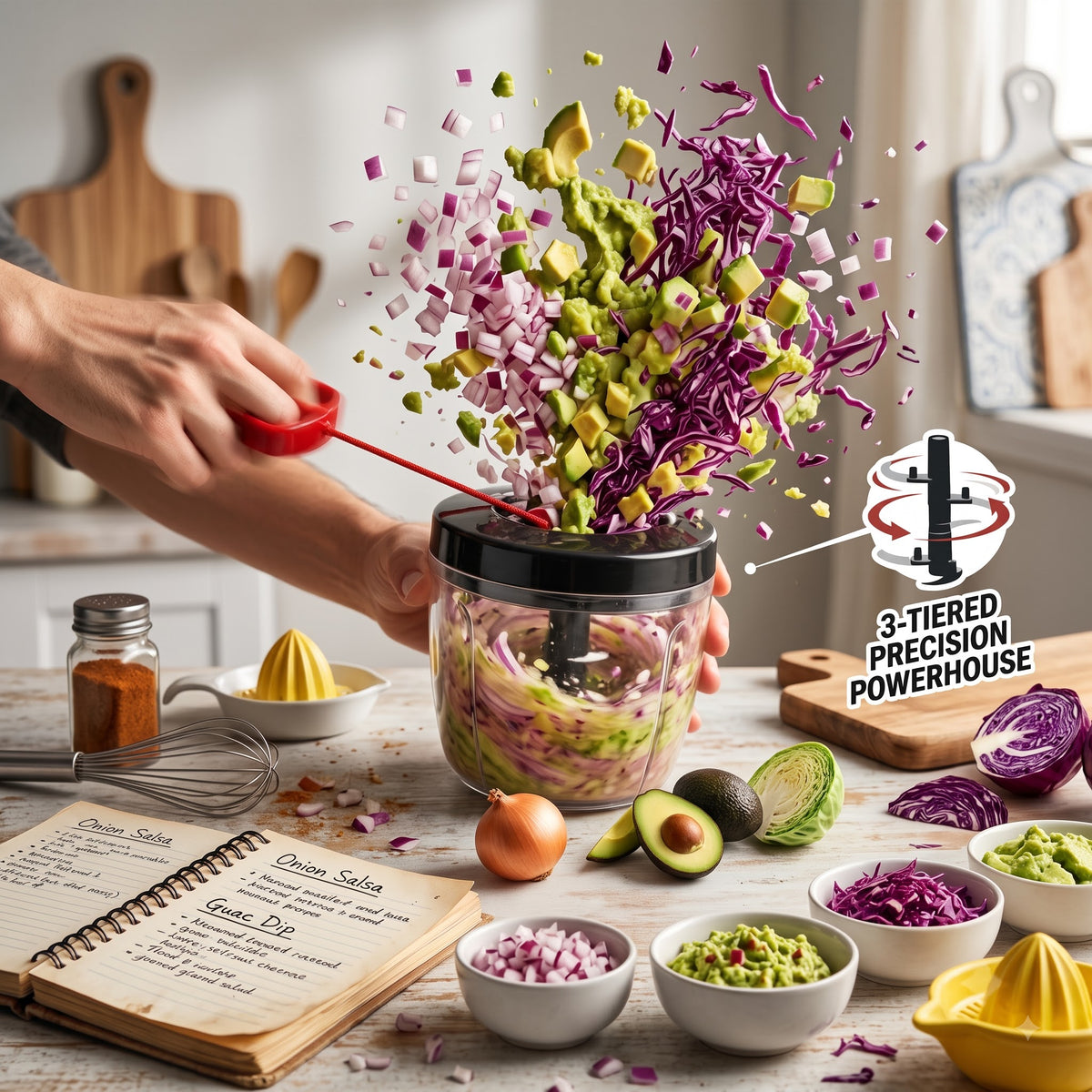 Manual Vegetable Chopper – Multi-Purpose Food & Vegetable Cutter