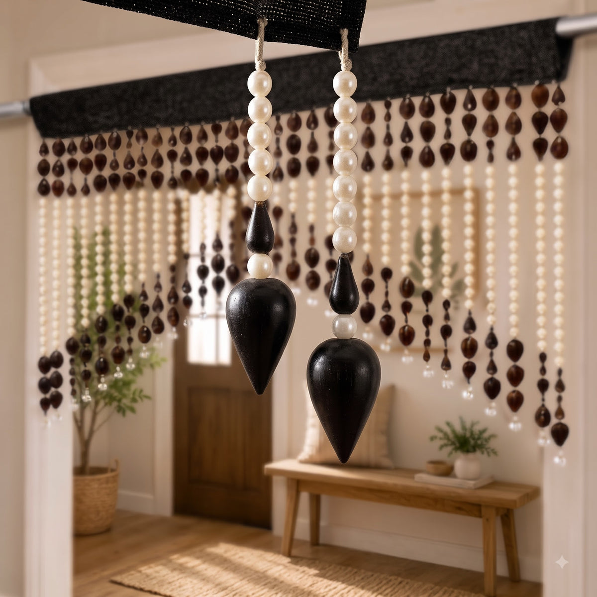 Premium Decorative Beaded Door Hanging – Pearl & Teardrop Hanging for Home & Festive Decor