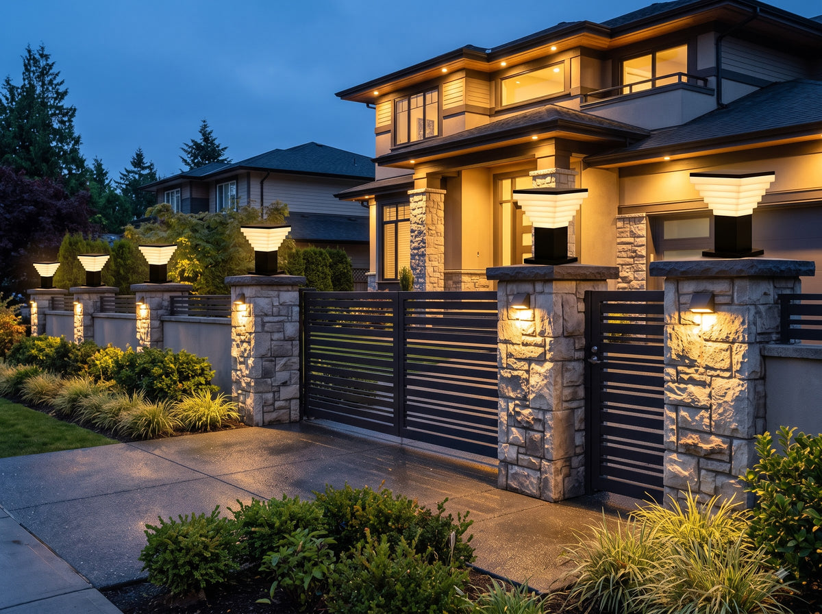 Premium Modern Outdoor LED Pillar Light – set of 2, Waterproof Garden & Pathway Post Lamp for Home, Gate & Driveway