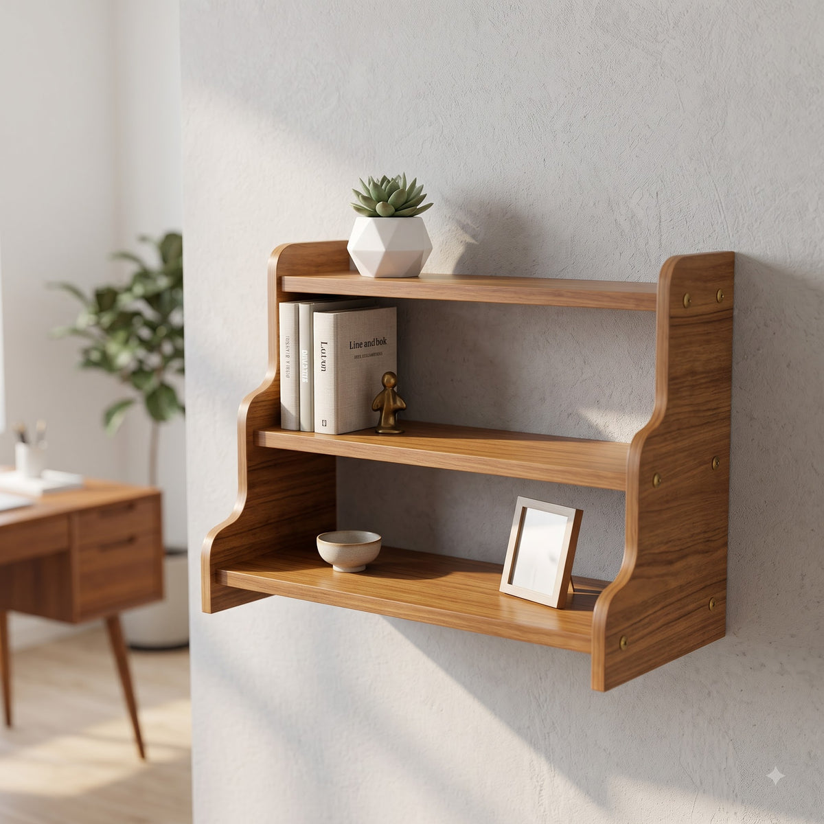 Premium 3-Tier Wooden Storage & Display Rack – Kitchen, Home & Countertop Organizer